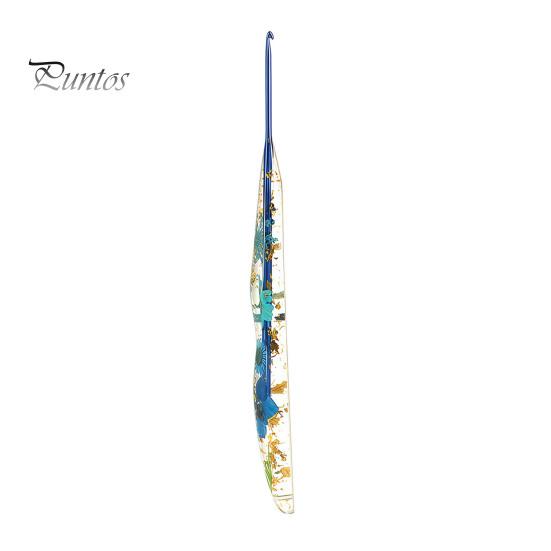 Comfortable Grip Crochet Hook Resin for Beginners, Crocheting Lovers, 2.0mm-8.0mm Ergonomic Durable with Long Floral Handle Blankets, Dolls,