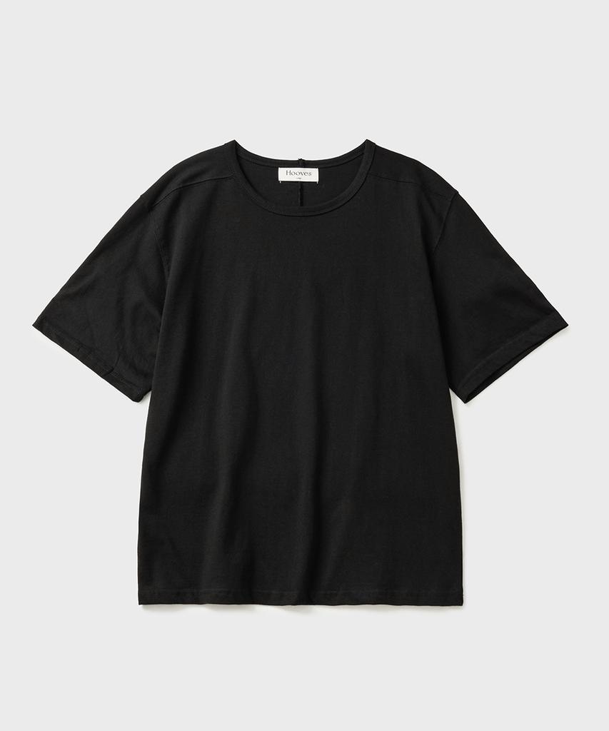 HOOVES Roll-Up Sleeve Crop Short Sleeve Tee [Black]