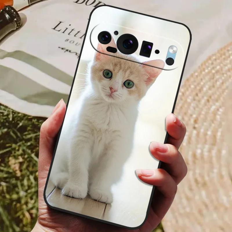 For Google Pixel 9 Pro XL Case Cool Painted Silicone TPU Soft Cover for Googe Pixel 9 9 Pro 8A Cases Black Protective Shells