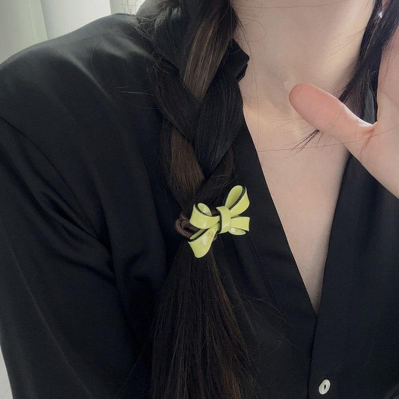 mosxe Two tone ribbon hair tie (5color)