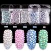 Nail Art Jewelry Flat Bottom Drill Nail Drill Snow Protein Glass Crystal Drill Multi-Size Mixed Color Diamond Small Diamond Zircon Accessories