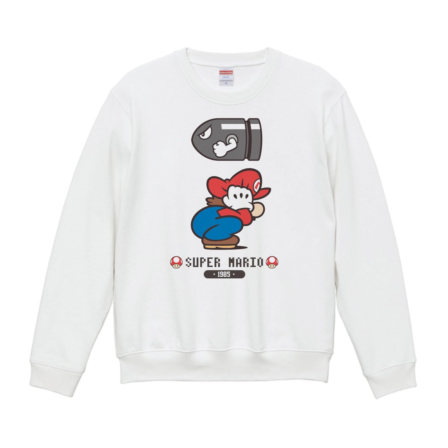 Свитшот Small Planet Nintendo Super Mario, Марио и Киллер, Белый, XL