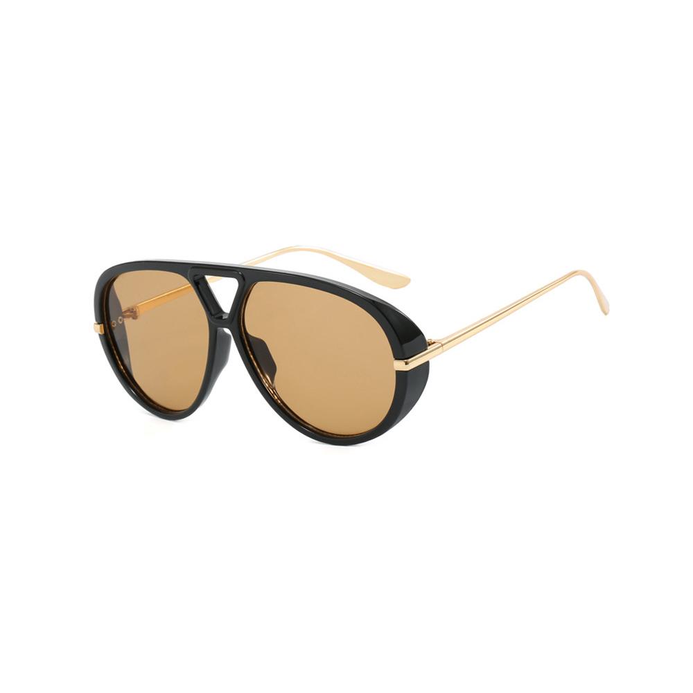 

New Fashion Outdoor Yellow Sunglasses ladies Men Vintage Punk Pilot Sun Glasses Female Beach Shades Oculos De Sol Gift 1PC