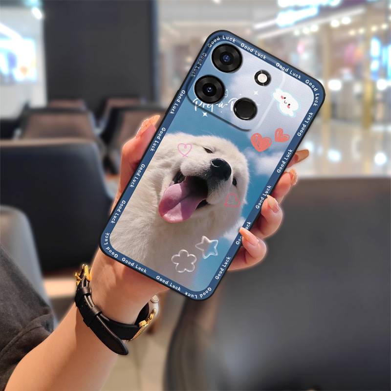 Dirt-resistant Back Cover Phone Case For Infinix X6515/Smart7 Global/Tecno POP7 Fashion Design Soft Case Silicone Cute