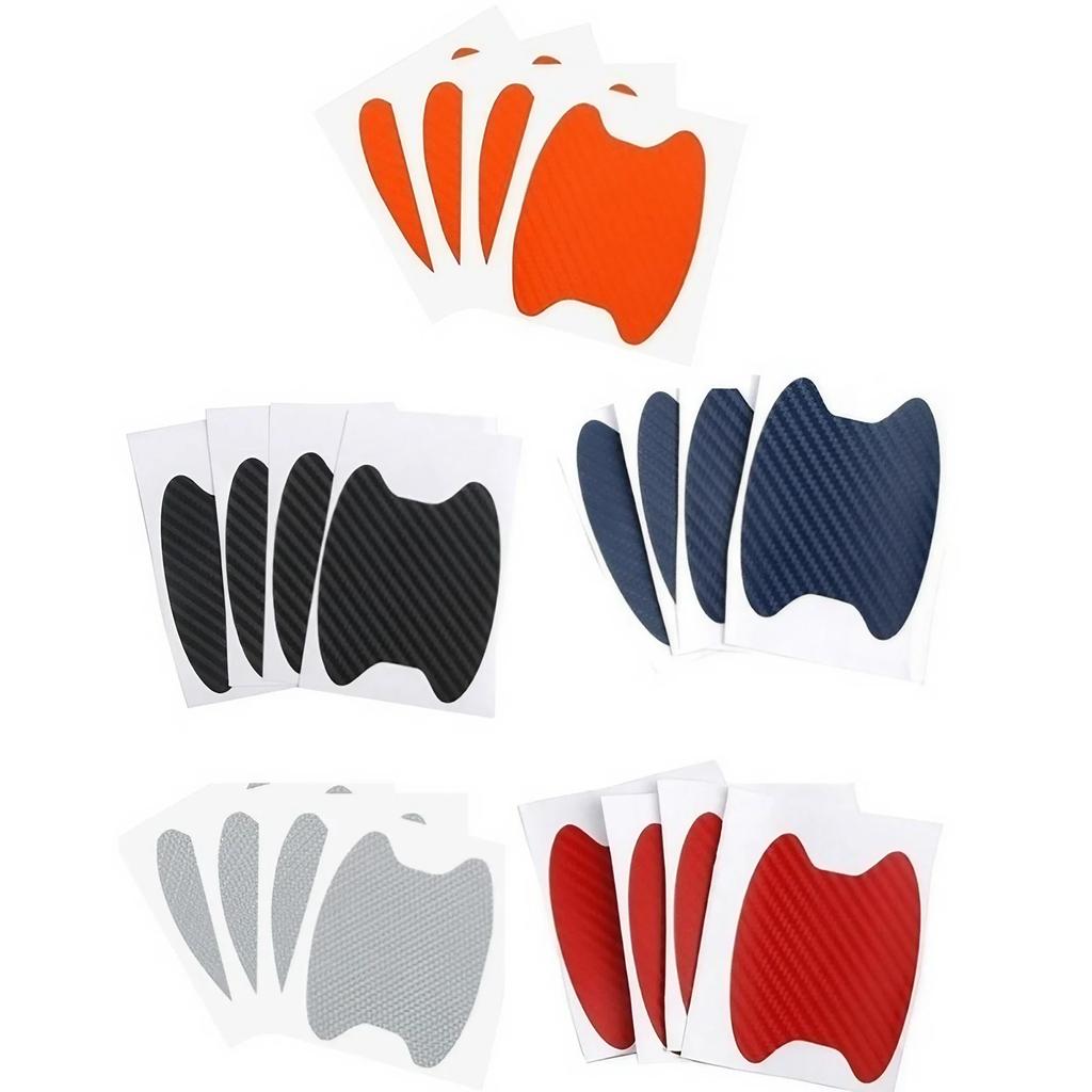 Universal Carbon Fiber Car Door Handle Protector, Vinyl AntiScratch Protective Film for Car Handles