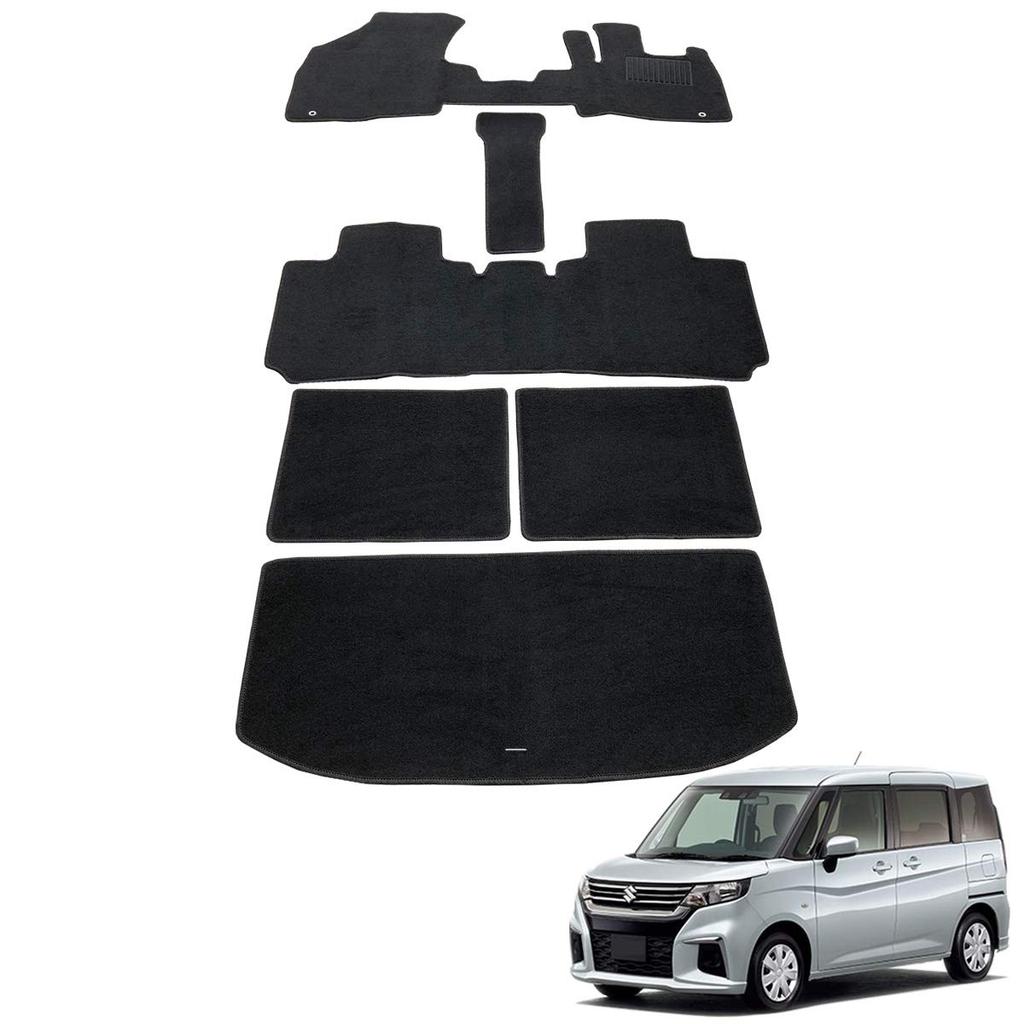 Fenice Car Mat Floor Mat Luggage Mat Set Domestic Production Solio Solio Bandit MA27S Black Shape Resistant To Slip Car Mat Parts Specialty (Suzuki