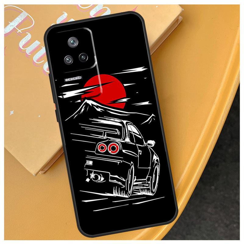 Japan JDM Sports Cars Male Men Funda For Xiaomi 17 Pro Max 15 14 Ultra 13T 14T 15T POCO X7 Pro X5 X6 F6 F5 F7 F8 Ultra Case
