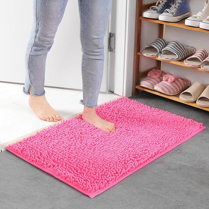 Chenille Long-Pile Mat Bathroom Quick-Absorbent Mat Non-Slip Mat Bedroom Kitchen Living Room Carpet