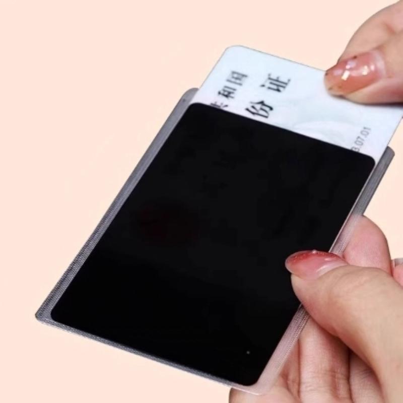 Anti-Peep Card Holder Double-Sided Id Card Protective Cover Bank Card Anti-Leakage Protection Privacy Document Holder Anti-Demag