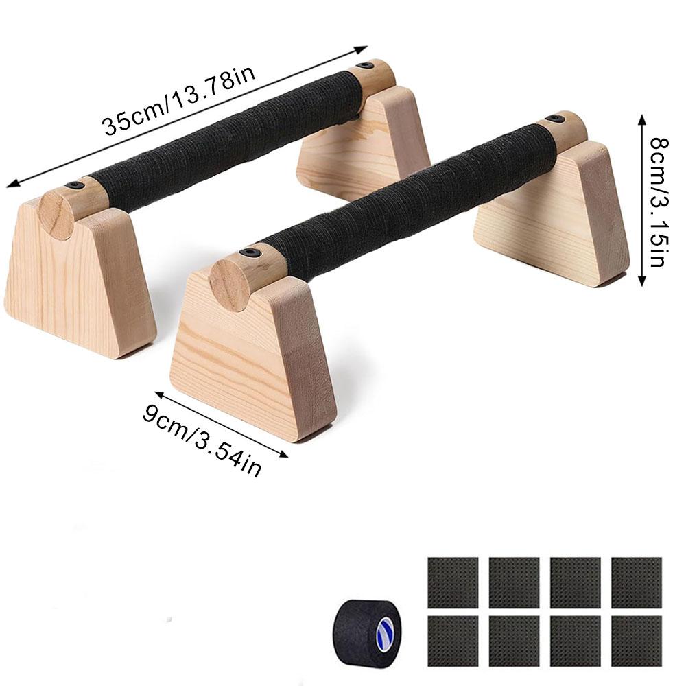 Barre per Push-up in Legno, Per Allenamento a Casa Parallele Push-up Stand Attrezzatura per Esercizi Blocchi per Handstand per Uomini e Donne