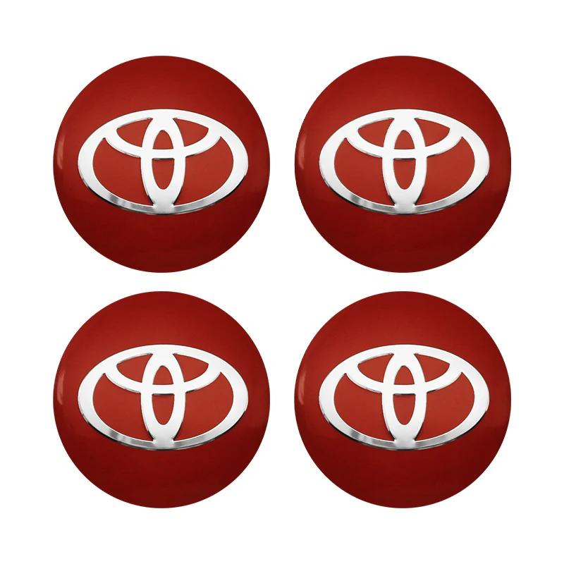 4Pcs 56mm 57mm 60mm 62mm Car Wheel Center Hub Cap Stickers Accessory For Toyota Rav4 Yaris Avensis Corolla Camry crown Rim Cover