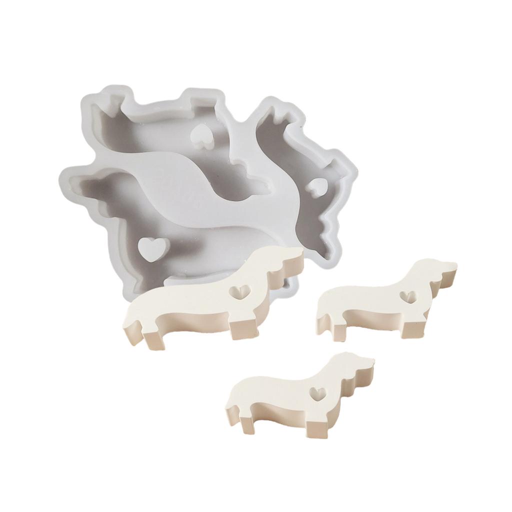 Dachshund Dog Silicone Molds for Epoxy Resin Candle Soap Making Chocolate Fondant Silicone Molds for Dessert Chocolate
