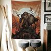 DOOM The Dark Ages Wall Tapestry Aesthetic Wall Hanging Printed Fabric Blanket Decorative Tapestries for Bedroom Living Room Home Decor