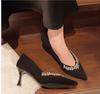 Pointed Thin Heel Sexy Shoes Women High Hee Shoes Luxury Rhinestone Stiletto Fashion Slingbacks Wedding Party Shoes Women Pumps
