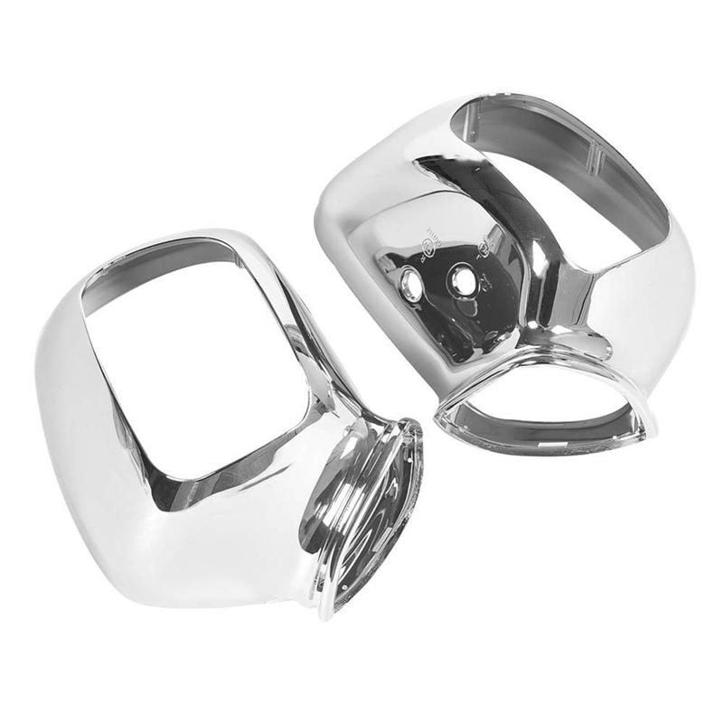 

Motorcycle Rear View Mirrors Chrome Cover 1 Pair For Honda Goldwing 1800 GL1800 2001-2017 Side Wing Mirror Shell Decor SilverPlated