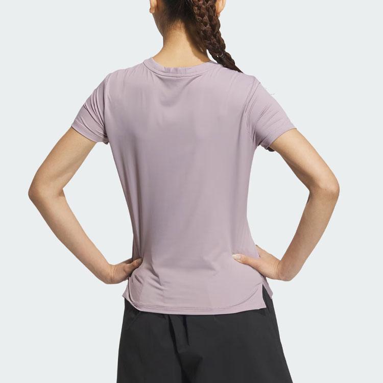 Adidas Cool Feeling Sport T-Shirt With Logo And Slim Fit Women Tops Purple Pink JD5259