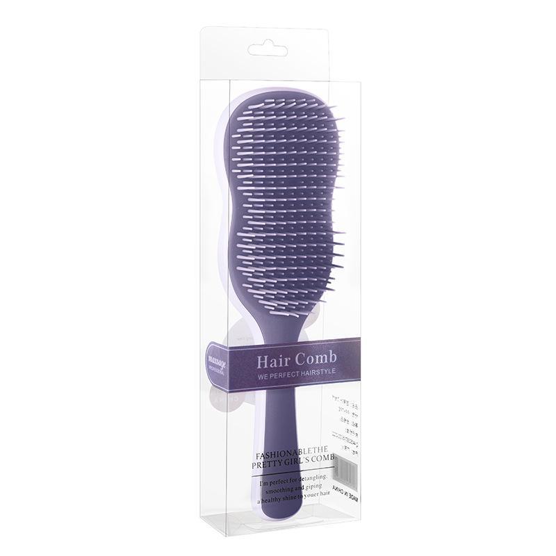 Peigne à cheveux en feuille de bananier: Peigne de massage et de coiffage à coussin d'air sans nœud pour filles