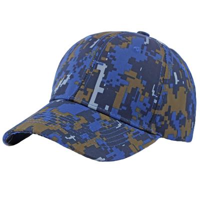 Chapeau Camouflage CZ157 [Croc Blanc], Motif, Casquette, Visière, Cool, Numérique, Extérieur, Décontracté, Homme, Femme, (Bleu)
