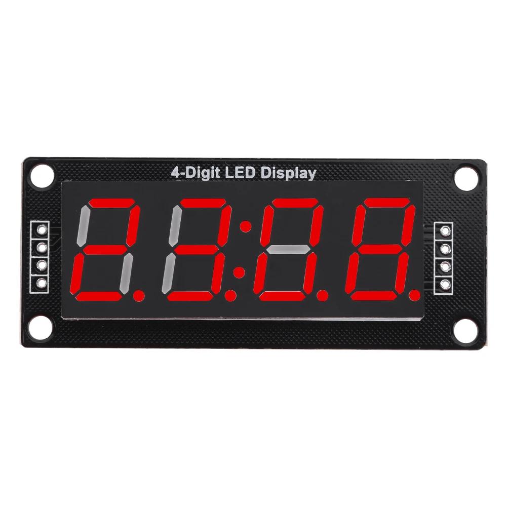 

TM1637 Time Indicator Tube 4 Digital Clock Module 7 Segment Glow Tube Clock Digital Indicator Tube 0.56 Inch LED Display Module червоний