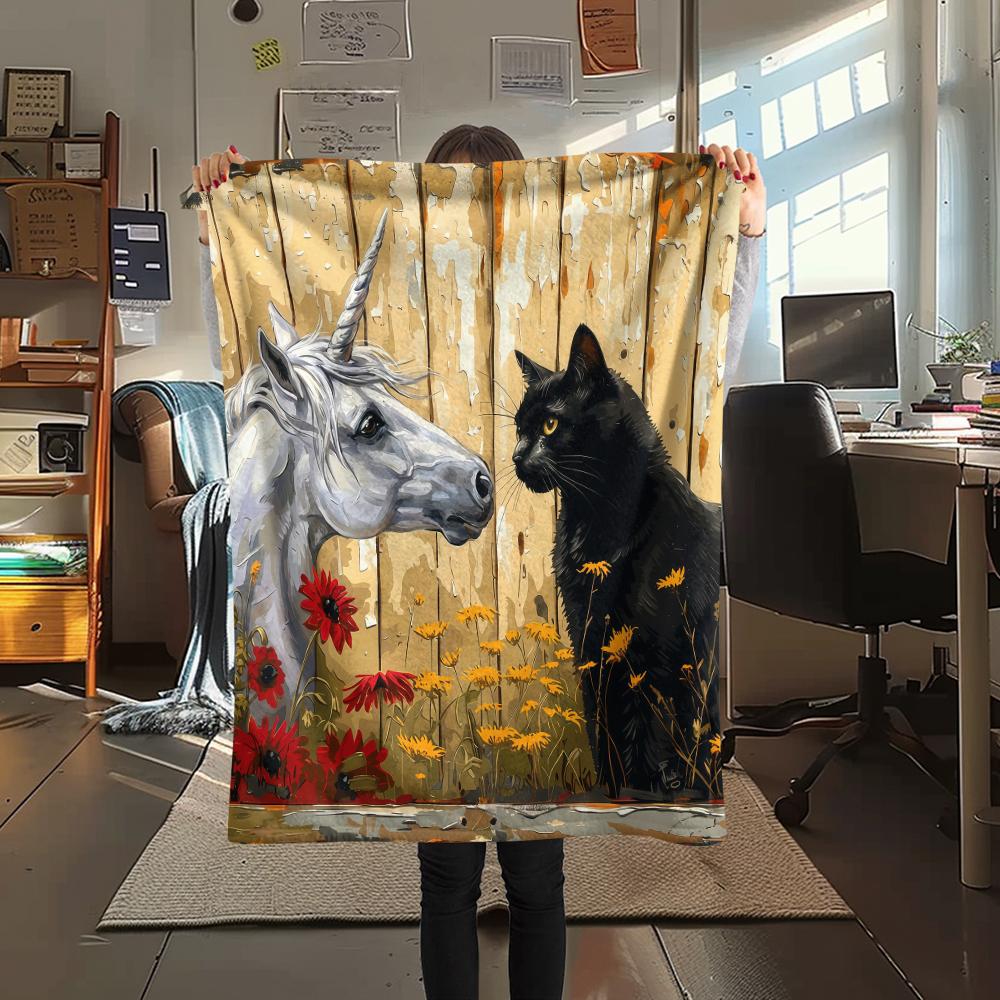 

Wooden board animal Print Flannel Blanket,High quality Comfortable for All Seasons,Home Decor,Warmth and Comfort,Perfect for Christmas Gifts 80cm x 120cm