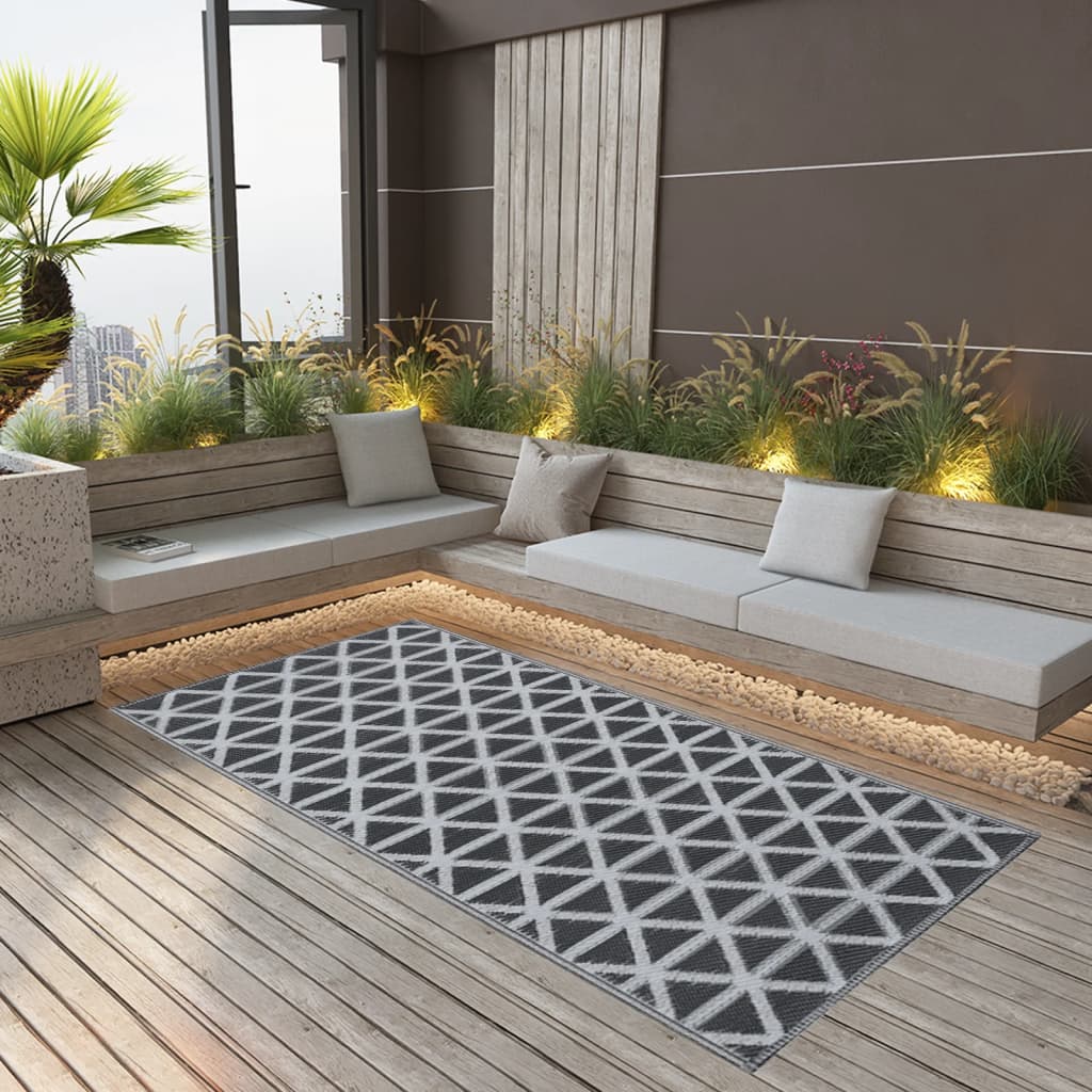 Outdoor Rug ARAKIL Black 160x230 cm PP