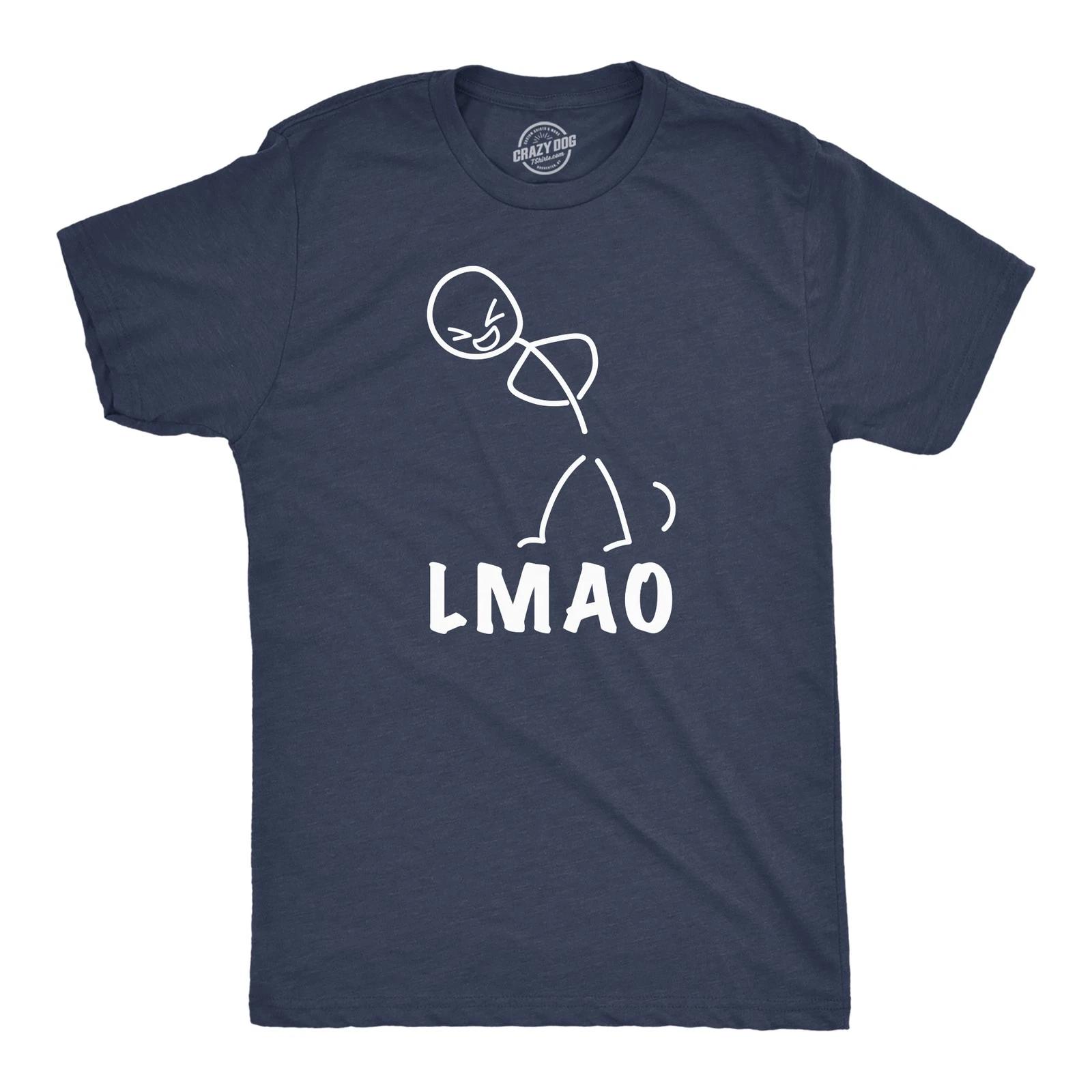 Mens Funny T Shirts LMAO Stick Figure Sarcastic Tee For Men XL