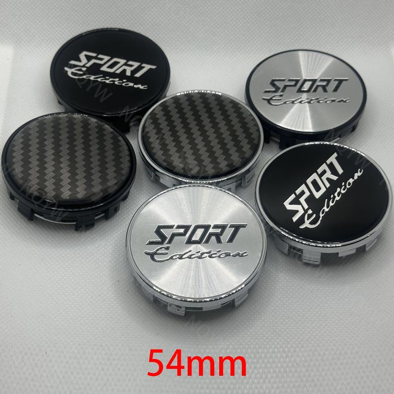 4 pezzi/set 54mm coprimozzo per cerchi auto coprimozzo coprimozzo in plastica ABS argento nero coprimozzo antipolvere accessori per auto