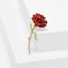 Mother's Day Enamel Carnation Brooch for Women Unisex Botanical Flower Pins Event Funny Luxury Gifts New Year Friends Decoration