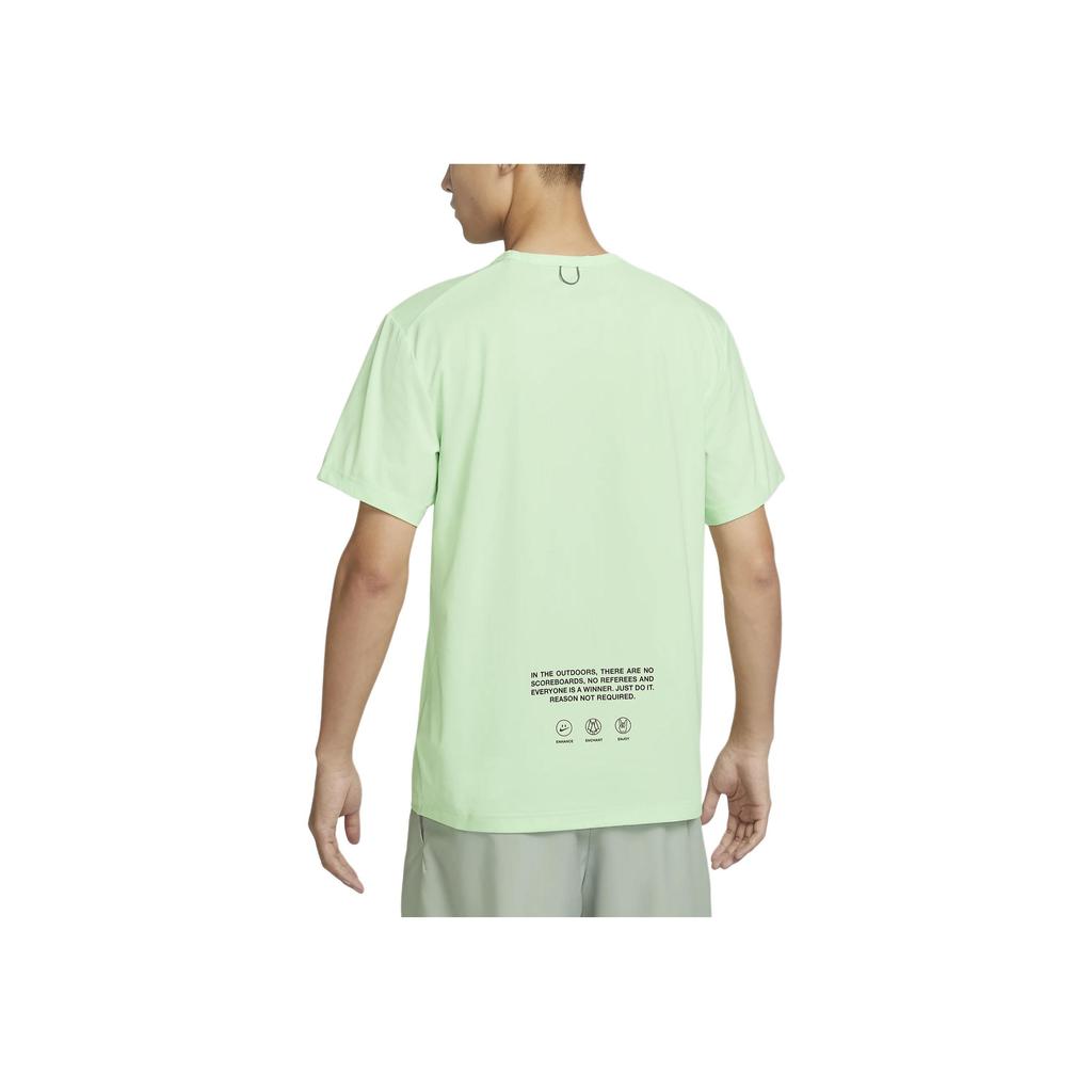 Nike Dri-FIT UV Jednobarevné Logo Značky Potisk Písmen Outdoorová Ochrana proti Slunci Rychleschnoucí Ležérní Sportovní Tričko s Kulatým Výstřihem a Krátkým Rukávem Pánské Vrchní Díly HF6169376