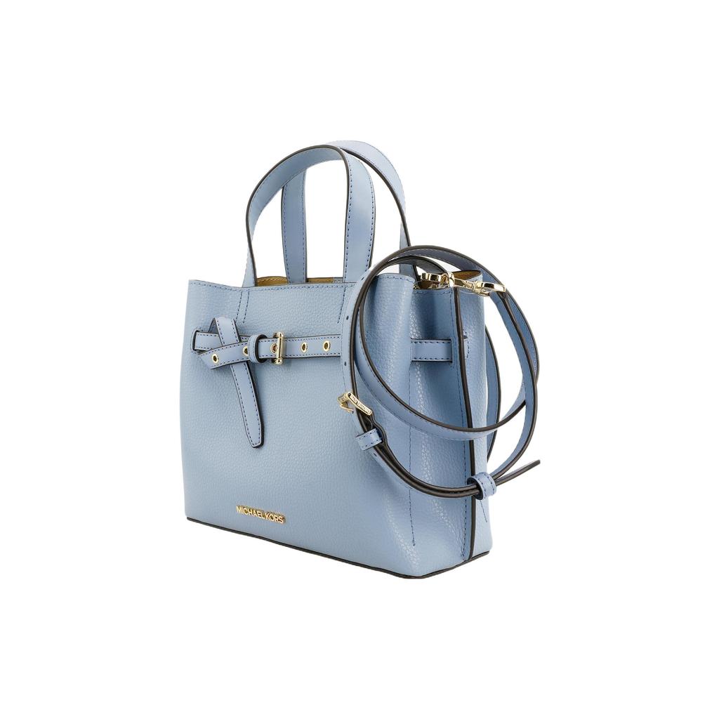 Michael Kors MK Emilia Gold Letter Logo Pin Buckle Hardware Briefcase Handheld Shoulder Crossbody Bag Small Women Bags Blue 35F0GU5S5T-487