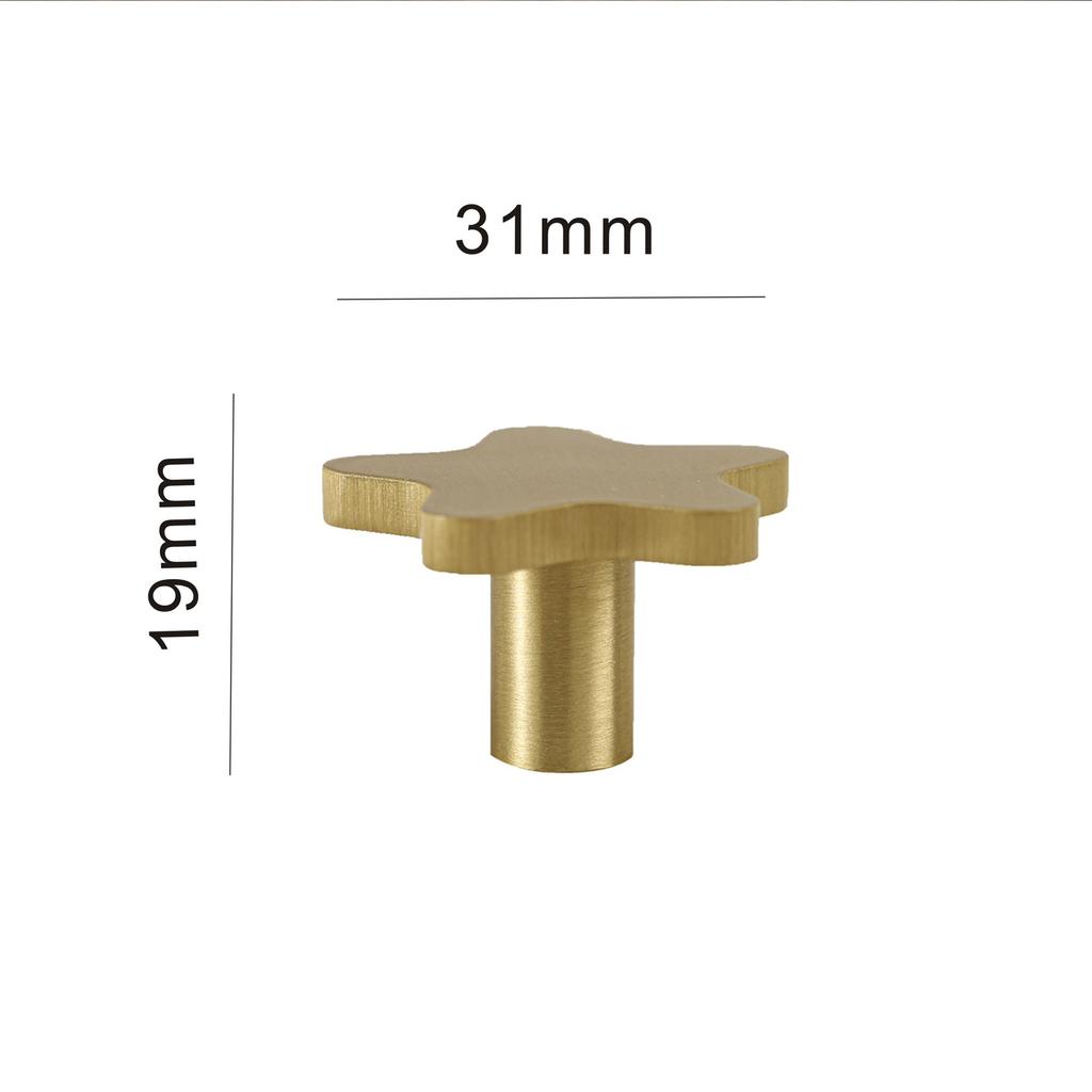 Brass, Five Pointed Star Handle, Children's Room Cabinet Door, Cabinet Drawer, Furniture, Five Pointed Star, Small Handle