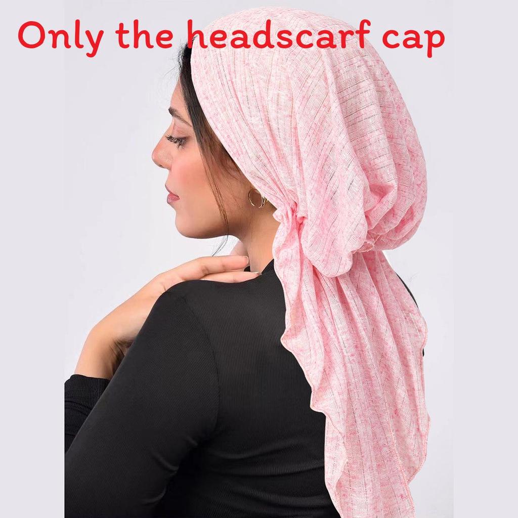Polyester Womens Arc Hat With Double Tail Headscarf For Casual Travel