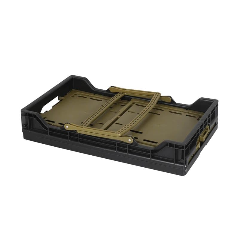 Dulton Folding Shopping Basket 30L Olive CAR Solid Color Foldable Basket Portable Lightweight Height 31cm Width 48cm Depth 28cm "FOR LIFE" V22-0505OV