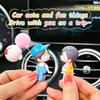 Cartoon Couple Ornaments Car Decor Romantic Balloon Girls Boys Figurines Auto Interior Dashboard Gifts Cute Home Taple Decor