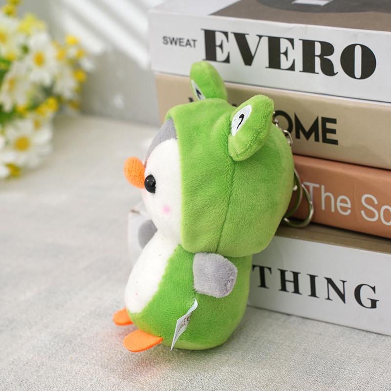 Animais de Pelúcia Fofos Pinguim Boneco Chaveiro Brinquedo de Pelúcia Pinguim Pequeno se Transforma em Dinossauro Sapo Boneco Chaveiro Pingente de Bolsa Presente