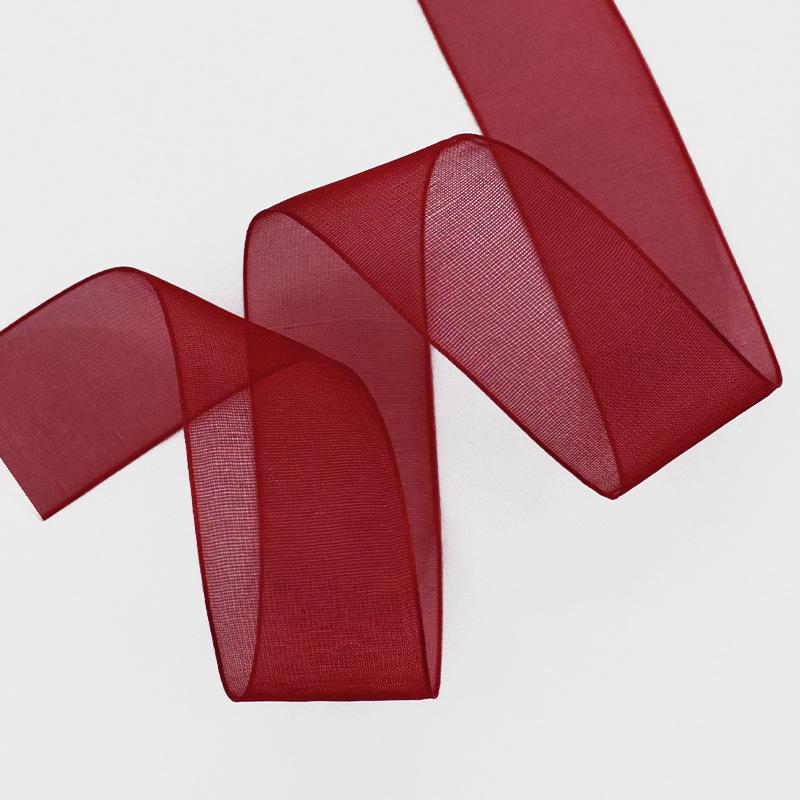 Transparent Snow Yarn Ribbon for Christmas Decorations and Floral Packaging – Cross-Border Hot-Selling Chiffon Yarn Ribbon.