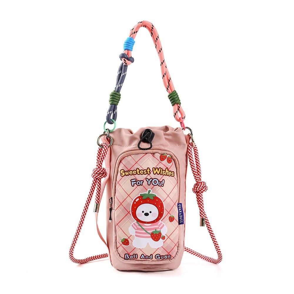 Nylon Cute Cat Shoulder Bag With Striped Design For Daily Casual Use