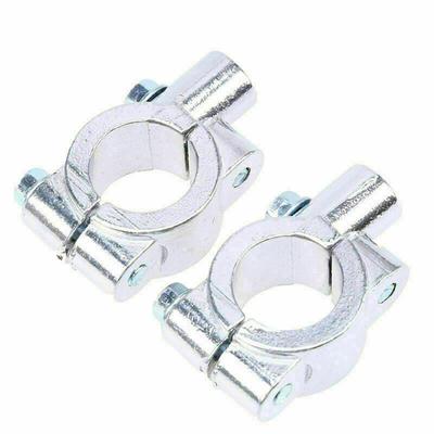 Lot de 2 supports de montage pour rétroviseurs de vélo et moto, 7/8", filetage 10 mm, adaptateur de serrage