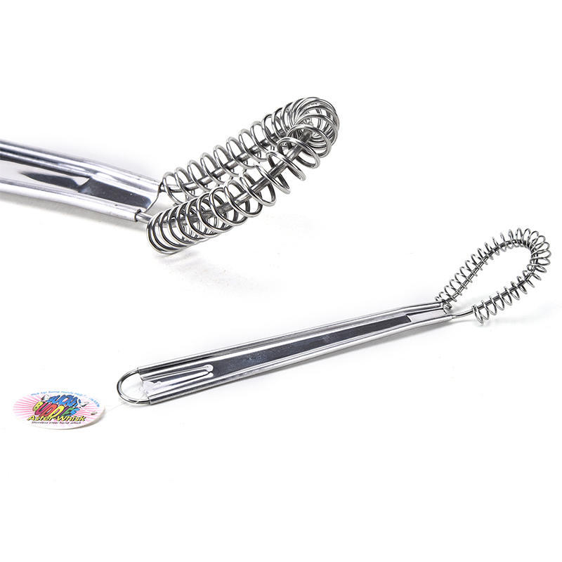 2016  Cooking Tools Steel Egg Beater Mini Whisk Milk Frother Foamer Coffee Mixer Spring Sauce Blender Accessoire De Cuisine