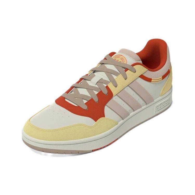 Adidas Neo Hoops 3.0 Leather Durable Low-Top Sneakers Women Sneakers White Yellow GZ9477