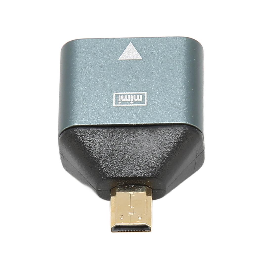 HD Female to Micro HD Adapter Aluminum Alloy Plug and Play 4K Supported Micro HD to HD Converter for Laptop Desktop