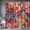 Mandala Bohemian Colorful Floral Shower Curtain Home Decorative Bathtub Shower Curtain, Bathroom Decoration Accessories