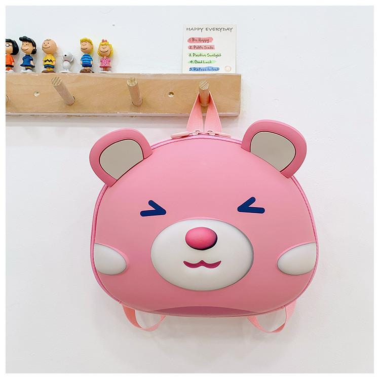 Shell Childrens Backpack Cartoon Bear Snacks Bag Waterproof Stationery Storage