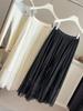 A-line Pleated Mesh Midi Skirt for Women - 2026 Spring/Summer High-waisted, Loose Fit, Large Hem Design.