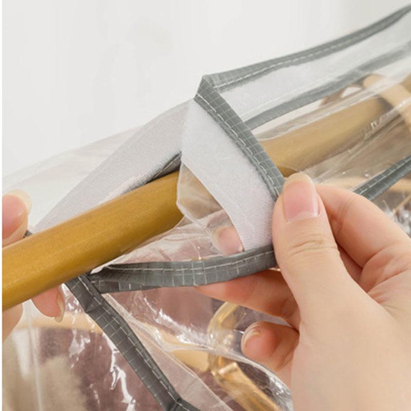 Large Space PEVA  Down Jackets Overcoat Dust Cover Transparent Suit Coat Storage Bag Bedroom Wardrobe Hanging Dust-proof Bag
