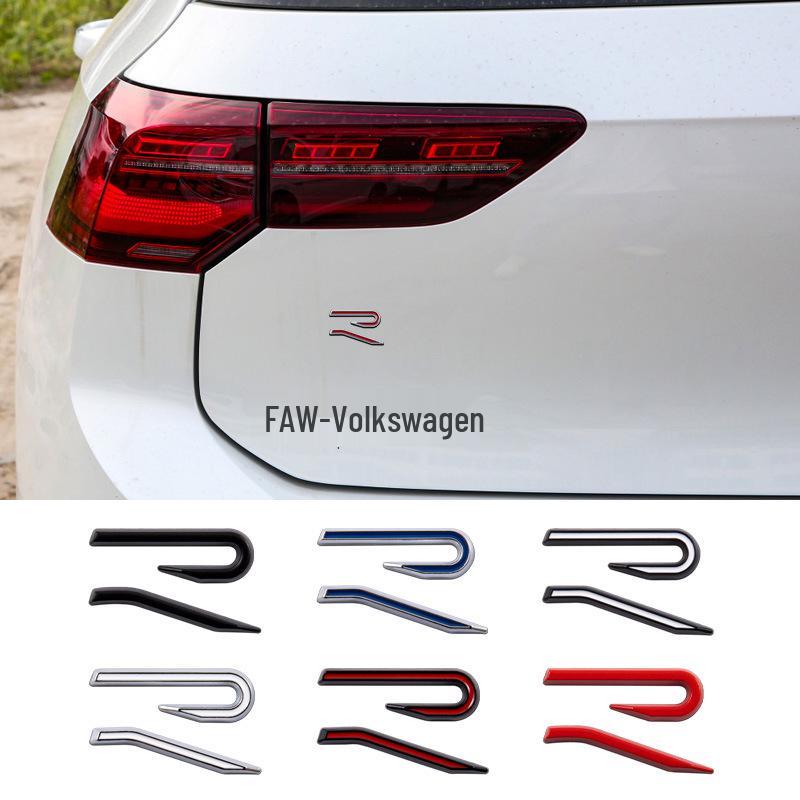 Volkswagen New R-Series Grille & Tail Sticker for Golf 8, Tiguan L, Tayron X, T-Roc, and Viloran.