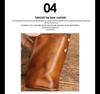 Men's Retro Genuine Leather Waist Key Holder: Large Capacity Cowhide Bucket Bag with Multifunctional Zipper Pouch.