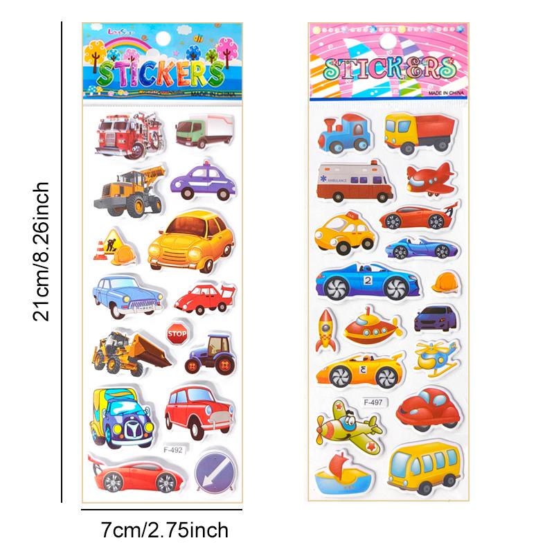40Sheets Random Assorted Styles 3D Bubble PVC Sticker Multi-purpose Stationery Decorative Sticker for Planner Diary Notebook ZYF