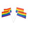 6Pcs Gay Lesbian LGBT Pride Symbol Festival Party Hand Waving Rainbow Flags