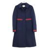 GUCCI 475970 Navy Wave Detail Wool Single Coat coat 38 NavyUsed